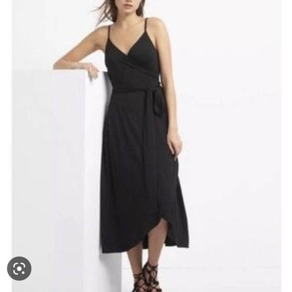 GAP Black wrap dress